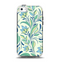 The Subtle Green Floral Vector Pattern Apple iPhone 5c Otterbox Symmetry Case Skin Set
