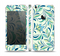 The Subtle Green Floral Vector Pattern Skin Set for the Apple iPhone 5