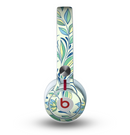 The Subtle Green Floral Vector Pattern Skin for the Beats by Dre Mixr Headphones