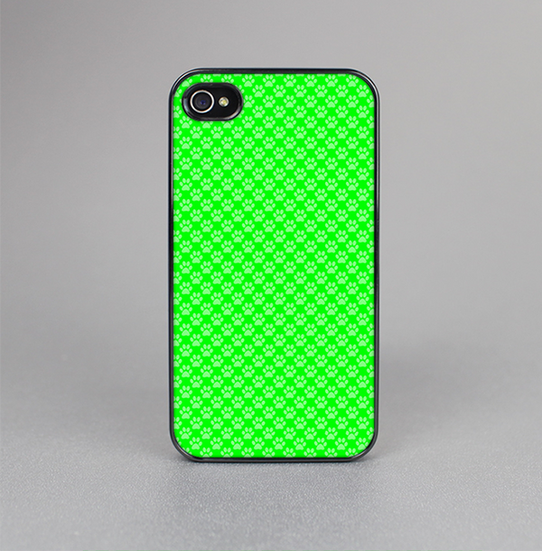 The Subtle Green Paw Prints Skin-Sert for the Apple iPhone 4-4s Skin-Sert Case