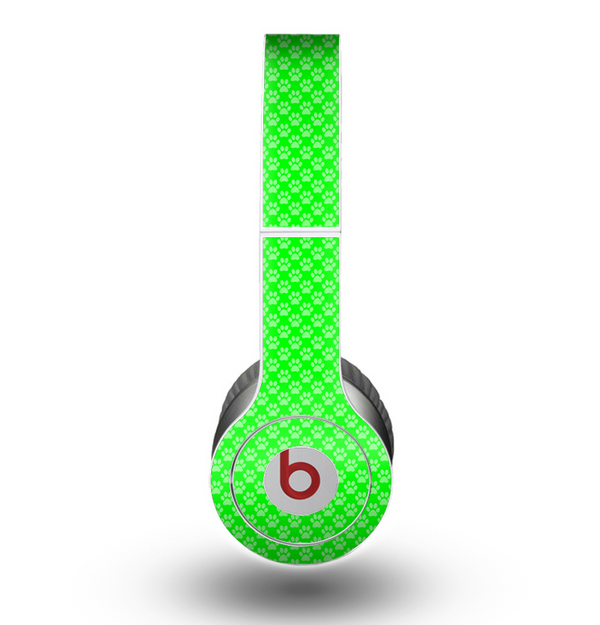 The Subtle Green Paw Prints Skin for the Beats by Dre Original Solo-Solo HD Headphones
