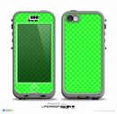The Subtle Green Paw Prints Skin for the iPhone 5c nüüd LifeProof Case