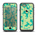 The Subtle Green Seamless Leaves Apple iPhone 6/6s LifeProof Fre Case Skin Set