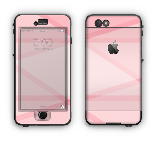 The Subtle Layered Pink Salmon Apple iPhone 6 LifeProof Nuud Case Skin Set
