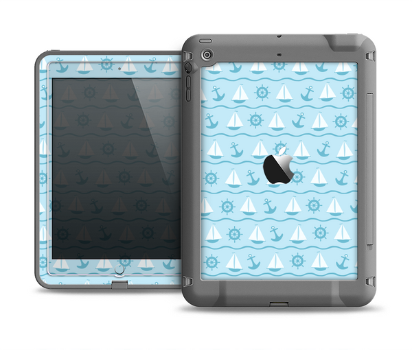 The Subtle Nautical Sailing Pattern Apple iPad Air LifeProof Fre Case Skin Set