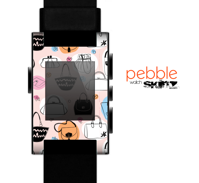 The Subtle Pink And Purses Skin for the Pebble SmartWatch