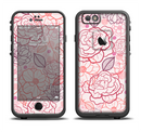 The Subtle Pink Floral Illustration Apple iPhone 6/6s LifeProof Fre Case Skin Set
