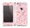 The Subtle Pink Floral Illustration Skin Set for the Apple iPhone 5