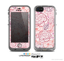 The Subtle Pink Floral Illustration Skin for the Apple iPhone 5c LifeProof Case