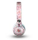 The Subtle Pink Floral Illustration Skin for the Beats by Dre Mixr Headphones