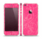 The Subtle Pink Floral Laced Skin Set for the Apple iPhone 5s