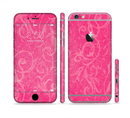 The Subtle Pink Floral Laced Sectioned Skin Series for the Apple iPhone 6s Plus