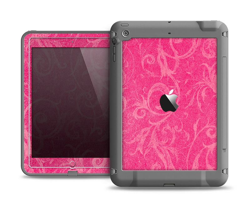 The Subtle Pink Floral Laced Apple iPad Air LifeProof Fre Case Skin Set