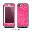 The Subtle Pink Floral Laced Skin for the iPhone 5c nüüd LifeProof Case