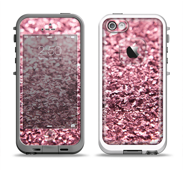 The Subtle Pink Glimmer Apple iPhone 5-5s LifeProof Fre Case Skin Set