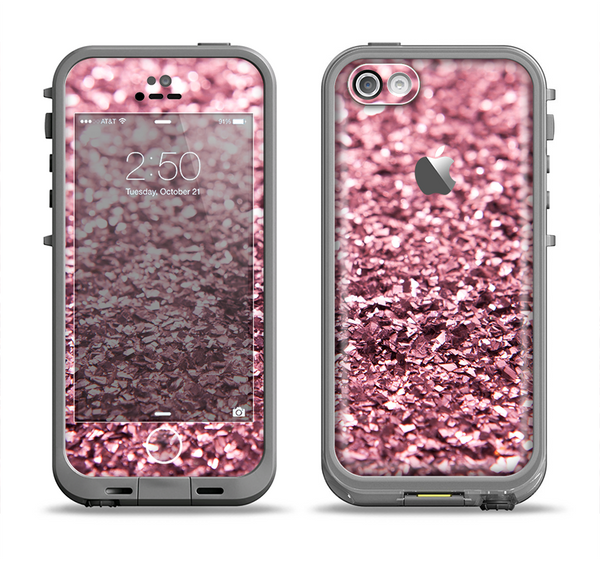The Subtle Pink Glimmer Apple iPhone 5c LifeProof Fre Case Skin Set