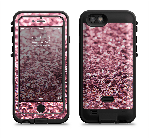 The Subtle Pink Glimmer Apple iPhone 6/6s LifeProof Fre POWER Case Skin Set
