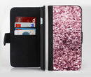 The Subtle Pink Glimmer Ink-Fuzed Leather Folding Wallet Credit-Card Case for the Apple iPhone 6/6s, 6/6s Plus, 5/5s and 5c