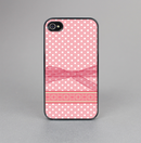 The Subtle Pink Polka Dot with Ribbon Skin-Sert for the Apple iPhone 4-4s Skin-Sert Case