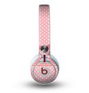 The Subtle Pink Polka Dot with Ribbon Skin for the Beats by Dre Mixr Headphones