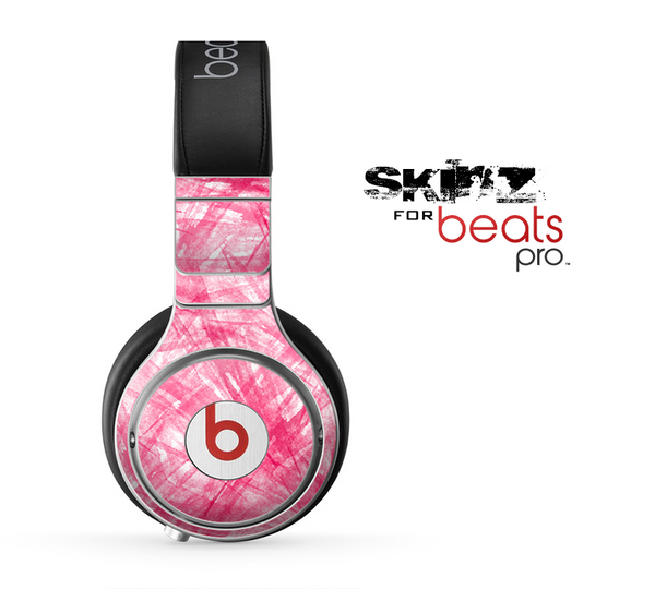 The Subtle Pink Watercolor Strokes Skin for the Beats by Dre Pro Headphones