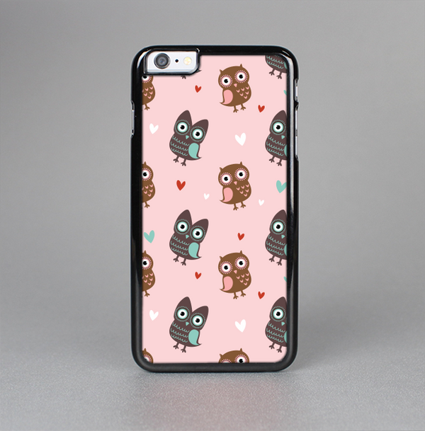 The Subtle Pink and Blue Vector Love Owls Skin-Sert for the Apple iPhone 6 Plus Skin-Sert Case