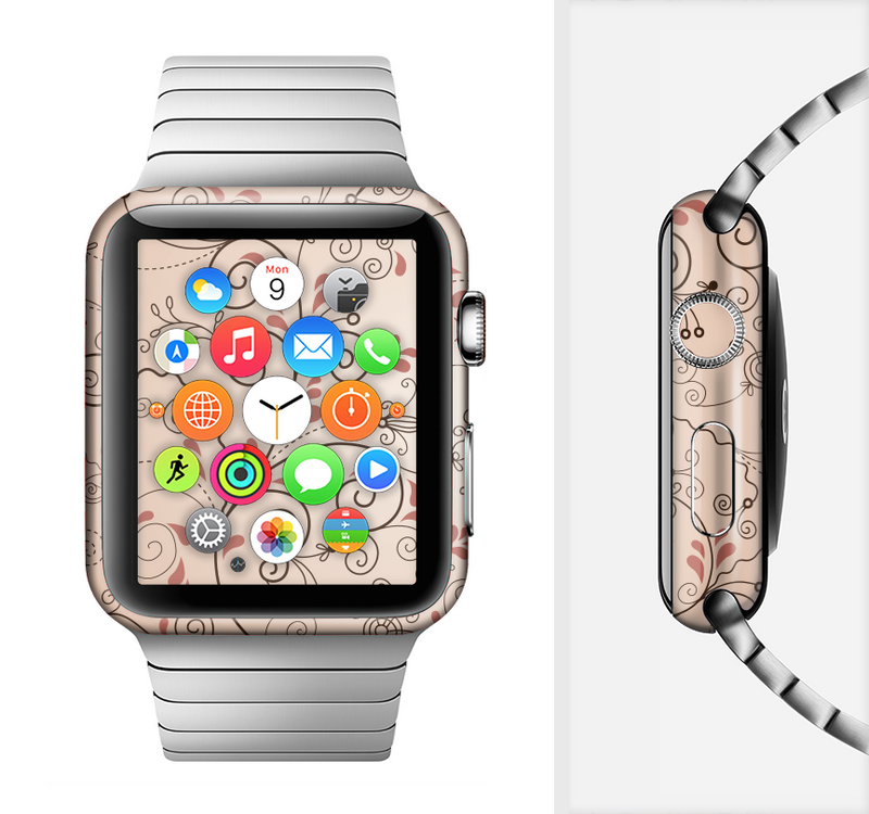 The Subtle Pinks Laced Design Full-Body Skin Kit for the Apple Watch