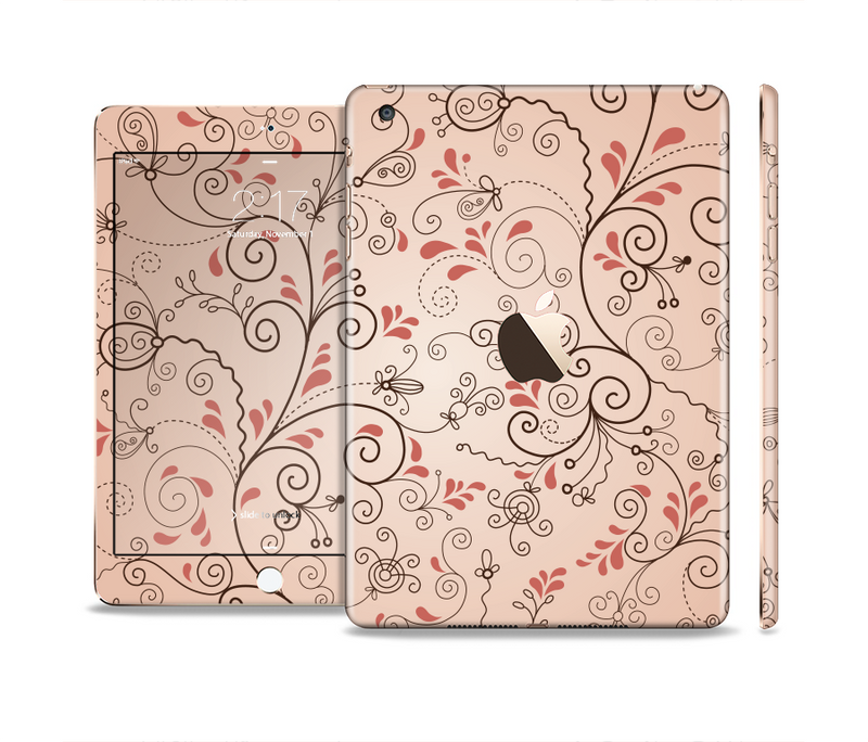 The Subtle Pinks Laced Design Full Body Skin Set for the Apple iPad Mini 3