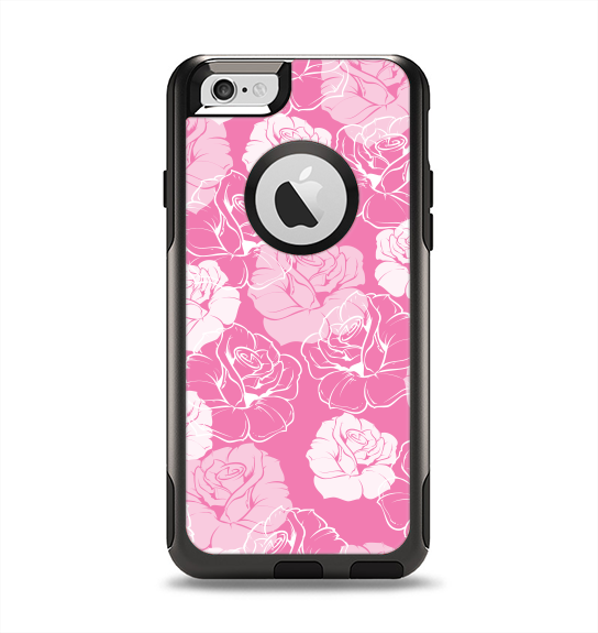 The Subtle Pinks Rose Pattern V3 Apple iPhone 6 Otterbox Commuter Case Skin Set