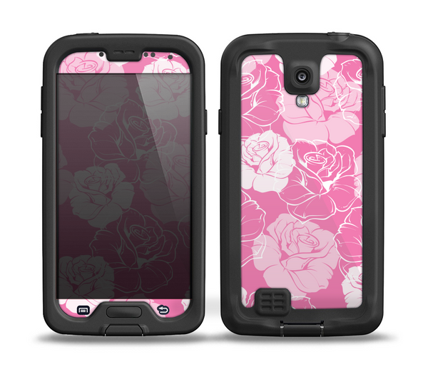 The Subtle Pinks Rose Pattern V3 Skin for the Samsung Galaxy S4 frē LifeProof Case