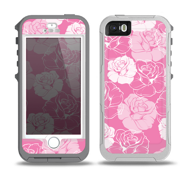 The Subtle Pinks Rose Pattern V3 Skin for the iPhone 5-5s OtterBox Preserver WaterProof Case