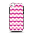 The Subtle Pinks and White Chevron Pattern Apple iPhone 5c Otterbox Symmetry Case Skin Set