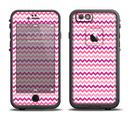 The Subtle Pinks and White Chevron Pattern Apple iPhone 6/6s LifeProof Fre Case Skin Set
