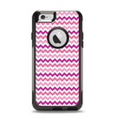 The Subtle Pinks and White Chevron Pattern Apple iPhone 6 Otterbox Commuter Case Skin Set