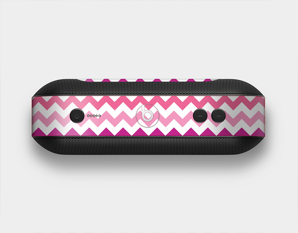 The Subtle Pinks and White Chevron Pattern Skin Set for the Beats Pill Plus