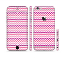The Subtle Pinks and White Chevron Pattern Sectioned Skin Series for the Apple iPhone 6s Plus
