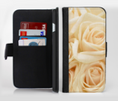 The Subtle Roses Ink-Fuzed Leather Folding Wallet Credit-Card Case for the Apple iPhone 6/6s, 6/6s Plus, 5/5s and 5c