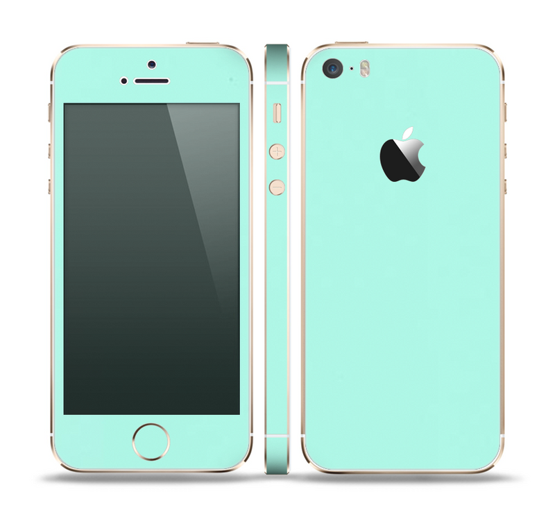 The Subtle Solid Green Skin Set for the Apple iPhone 5s