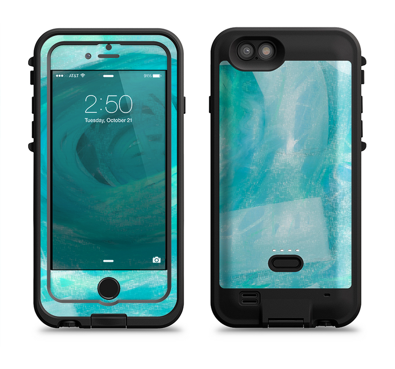 the subtle teal watercolor  iPhone 6/6s Plus LifeProof Fre POWER Case Skin Kit