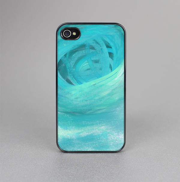 The Subtle Teal Watercolor Skin-Sert for the Apple iPhone 4-4s Skin-Sert Case