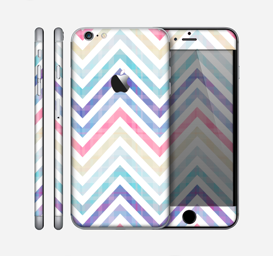The Subtle Vintage Multi-Colored Chevron Pattern Skin for the Apple iPhone 6 Plus