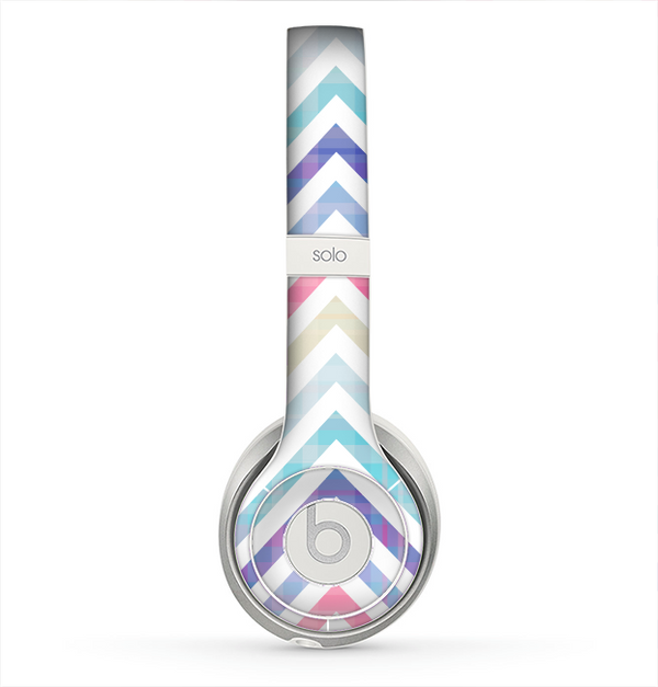 The Subtle Vintage Multi-Colored Chevron Pattern Skin for the Beats by Dre Solo 2 Headphones