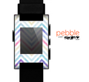 The Subtle Vintage Multi-Colored Chevron Pattern Skin for the Pebble SmartWatch
