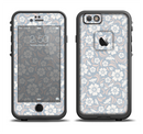 The Subtle White and Blue Floral Laced V32 Apple iPhone 6/6s LifeProof Fre Case Skin Set