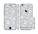 The Subtle White and Blue Floral Laced V32 Sectioned Skin Series for the Apple iPhone 6s Plus