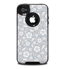 The Subtle White and Blue Floral Laced V32 Skin for the iPhone 4-4s OtterBox Commuter Case