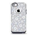 The Subtle White and Blue Floral Laced V32 Skin for the iPhone 5c OtterBox Commuter Case