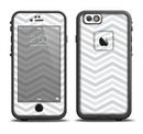 The Subtle Wide White & Gray Chevron Apple iPhone 6/6s LifeProof Fre Case Skin Set