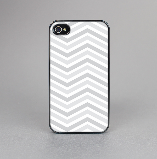 The Subtle Wide White & Gray Chevron Skin-Sert for the Apple iPhone 4-4s Skin-Sert Case