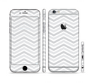 The Subtle Wide White & Gray Chevron Sectioned Skin Series for the Apple iPhone 6s Plus